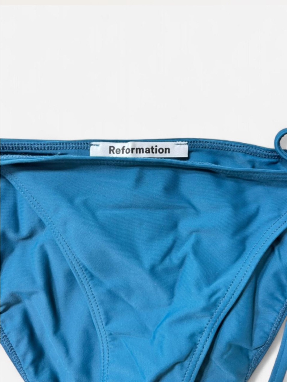 BNWT Reformation Clemente Deep Teal Tie-Side Bikini Bottom - Picture 3 of 6